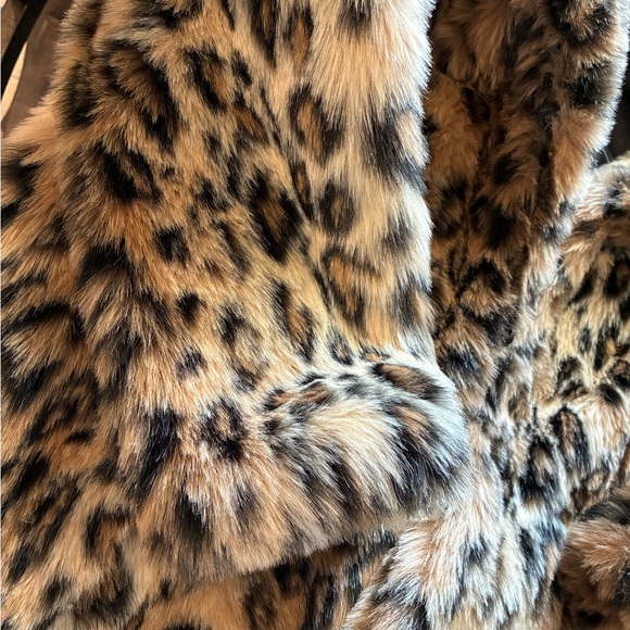 Spirit Hoods Leopard Print Faux Fur Coat hooded with ears SOLD OUT Sz Medium - Picture 9 of 15